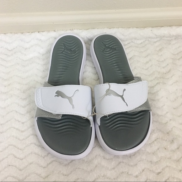 gray puma slides